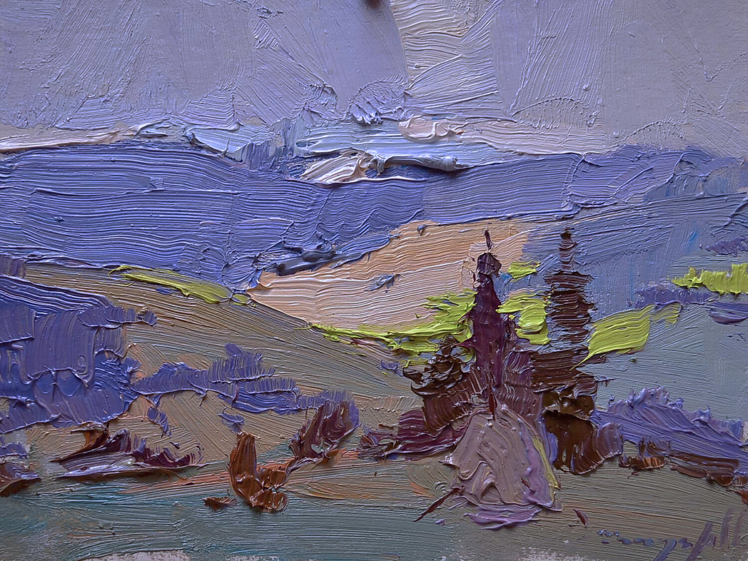 Etude 65 _ Oil on Cardboard Alexander Shandor Originalgemälde zu verkaufen