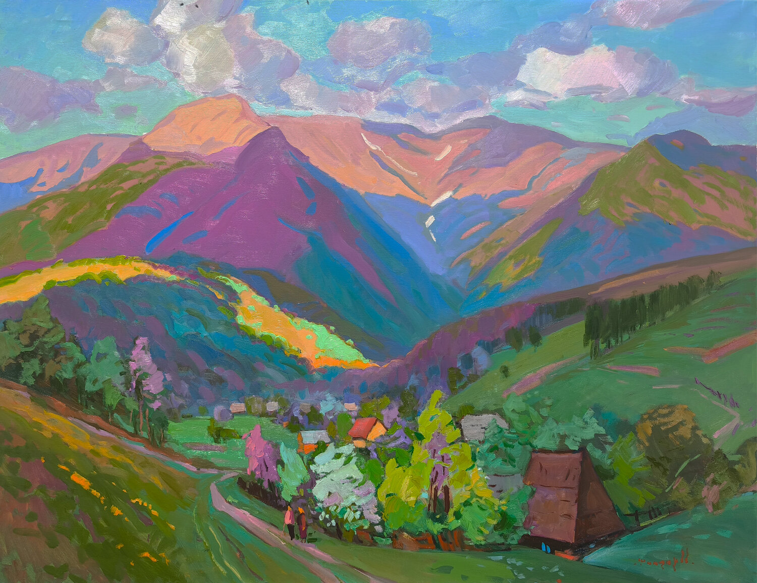 The Majesty of The Mountains Alexander Shandor Originalgemälde zu verkaufen