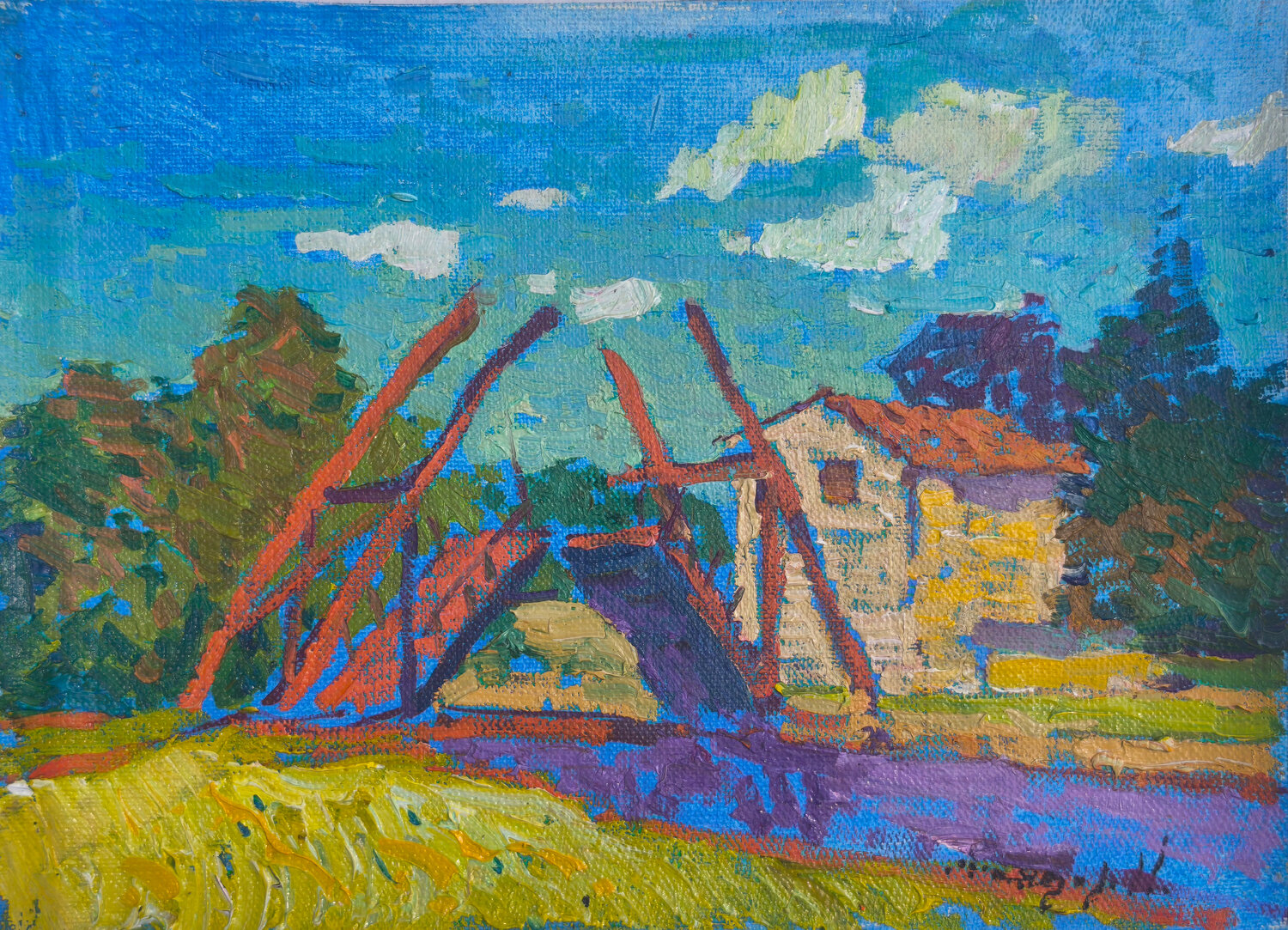 Arles Etude 2 Alexander Shandor Peinture originale à vendre