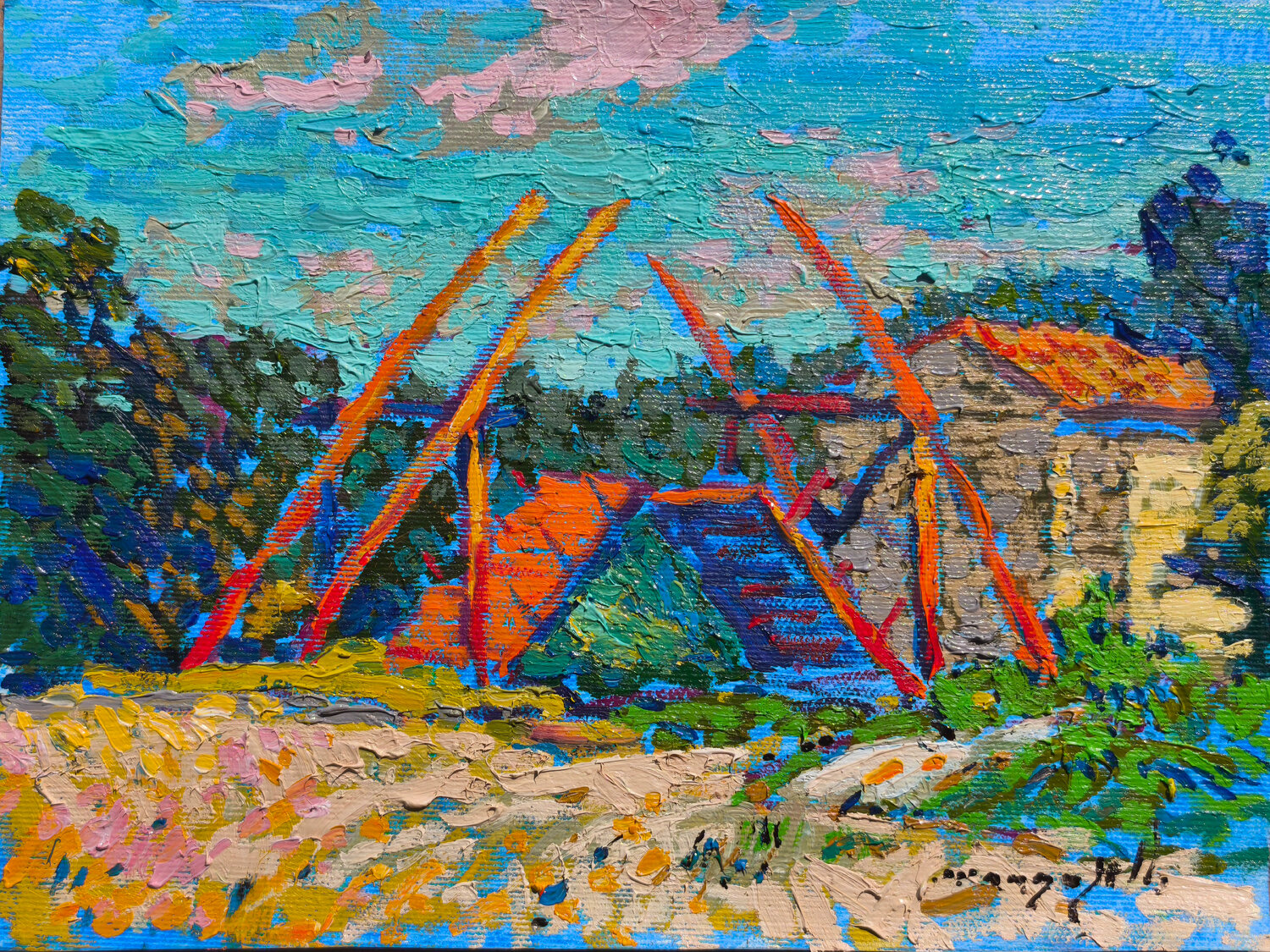 Arles Etude 3 Alexander Shandor Peinture originale à vendre