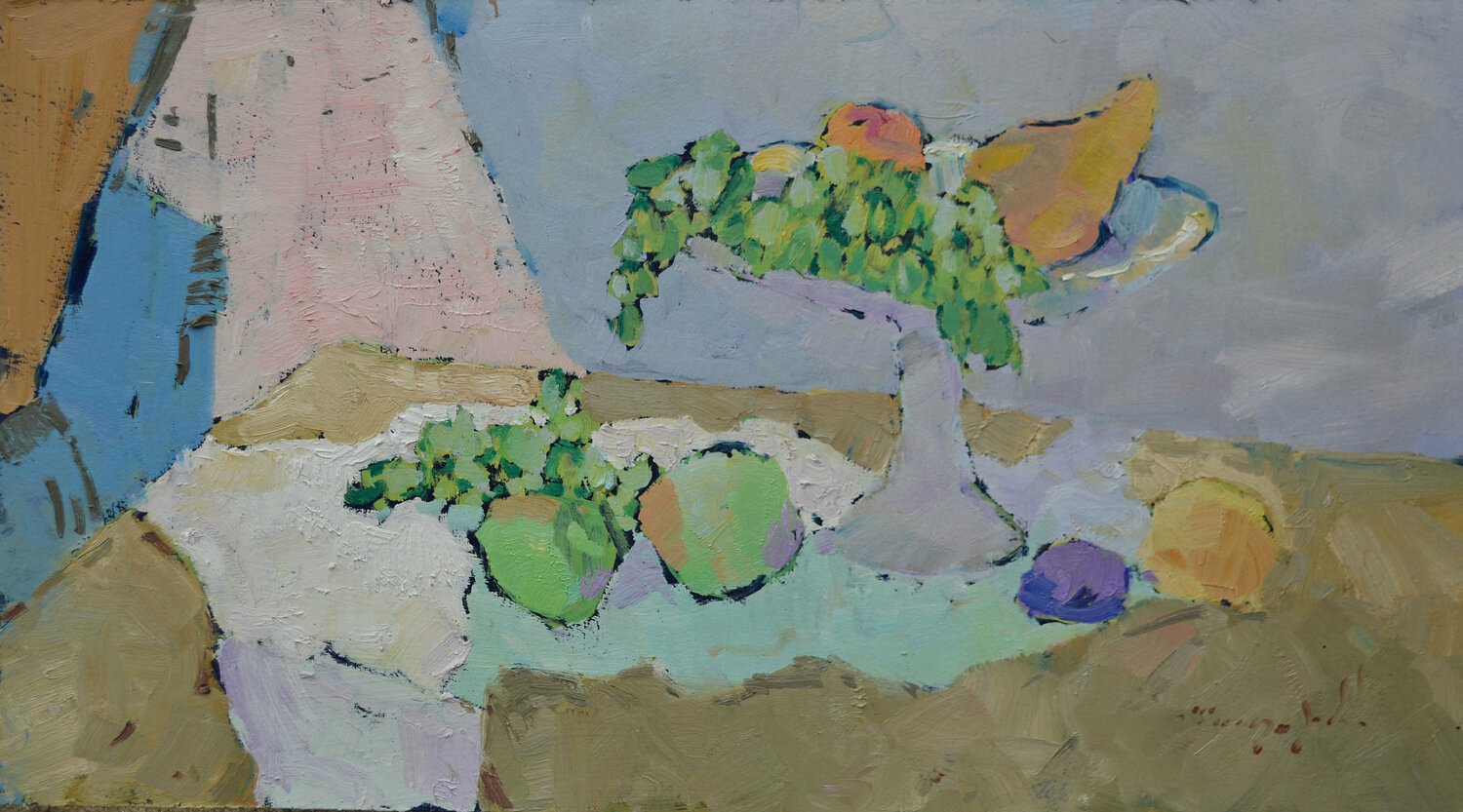 Fruits _ oil on cardboard Alexander Shandor Originalgemälde zu verkaufen
