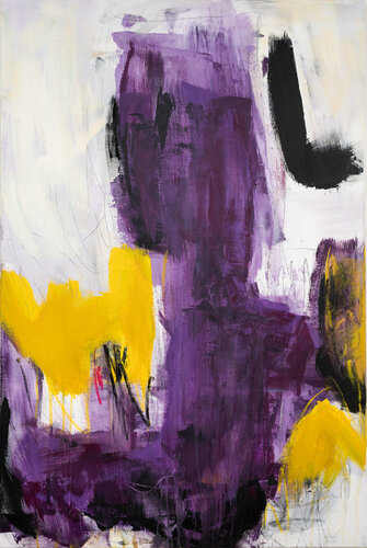 Gedanken in LIla I par Monika Herschberger, Peinture en vente sur Singulart