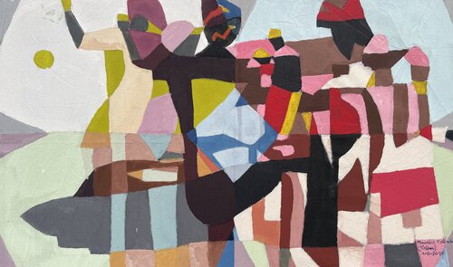 Hospitalité par Maurice Tchinda, Peinture en vente sur Singulart
