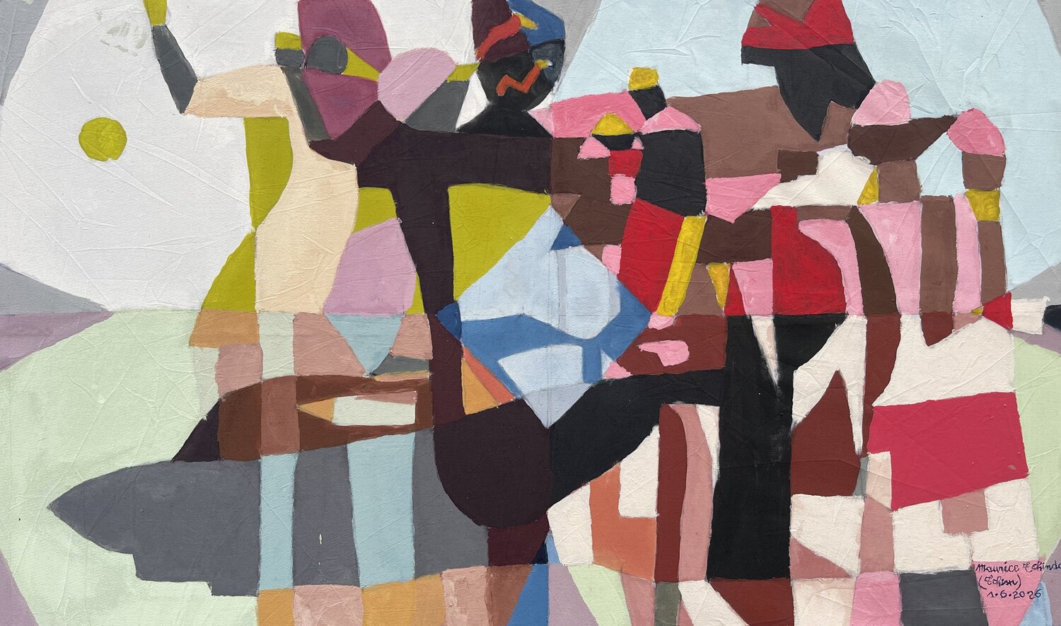 Hospitalité Maurice Tchinda Peinture originale à vendre