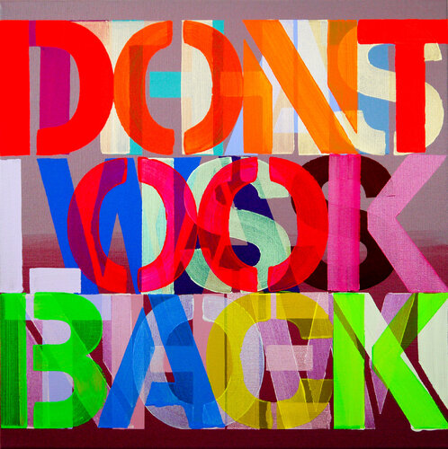 Dont Look Back (Lilac) van Niki Hare, Schilderij te koop op Singulart