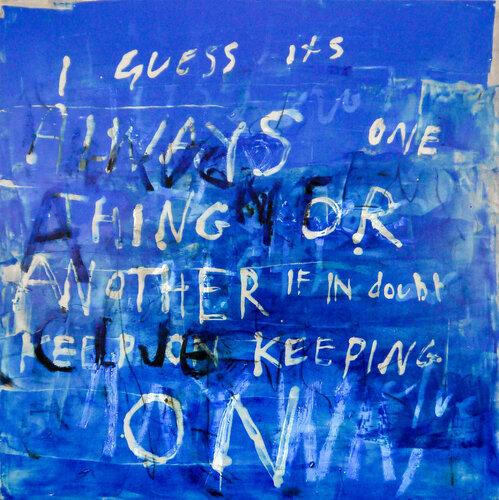 Keeping On (blue) van Niki Hare, Schilderij te koop op Singulart