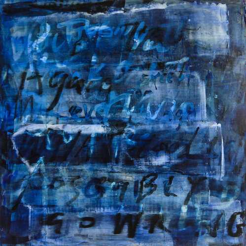 What Could Possibly Go Wrong (Blue) by Niki Hare, Painting for Sale on Singulart