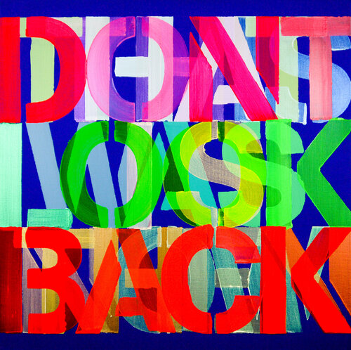 Dont Look Back (blue) van Niki Hare, Schilderij te koop op Singulart