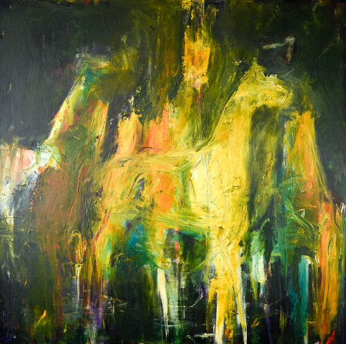 In The Presence Of Horses 1 van Niki Hare, Schilderij te koop op Singulart