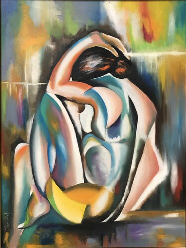 The birth of a dream van Shams Al- Saadi, Schilderij te koop op Singulart