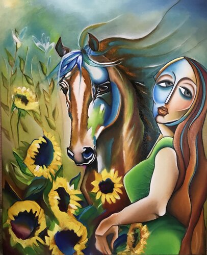 freedom sun van Shams Al- Saadi, Schilderij te koop op Singulart