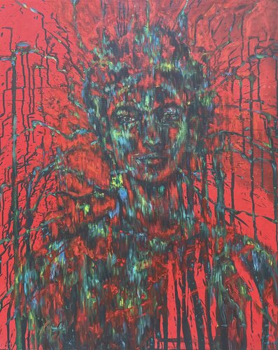 Frida Kahlos Wildnatur di Rieke Schmieder, Pittura in vendita su Singulart