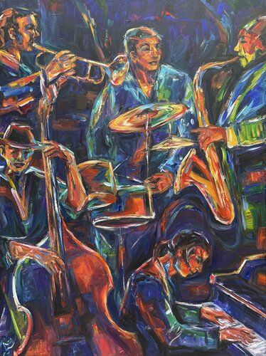 Jazz! by Rieke Schmieder, Painting for Sale on Singulart