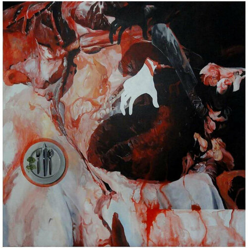 Discarding of aesthetic and playing with blood and flesh 'non-veg' van Emran Sohel, Schilderij te koop op Singulart