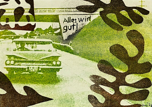 Alles wird gut - grün van Petr Beranek, Afdruk te koop op Singulart