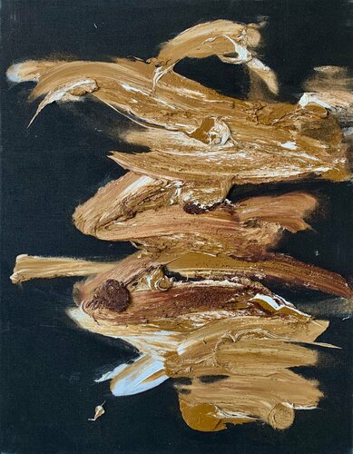 brown/black V, 2018 by Ralph Slowik, Painting for Sale on Singulart