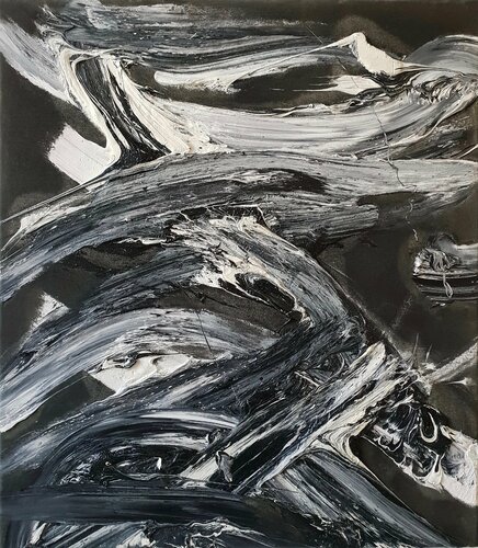 black/white/black I, 2017 van Ralph Slowik, Schilderij te koop op Singulart