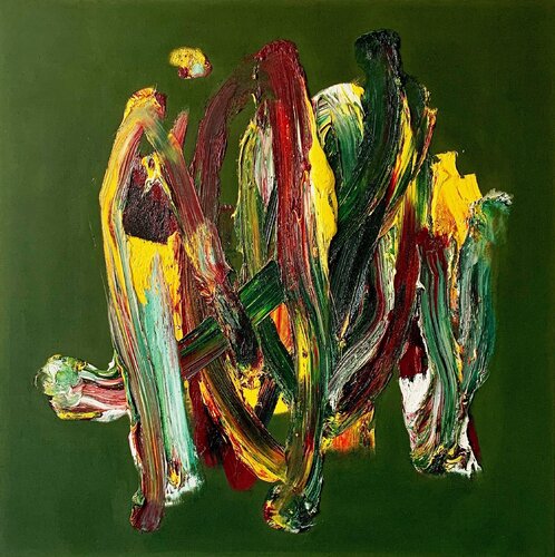 green/yellow/red II, 2021 van Ralph Slowik, Schilderij te koop op Singulart