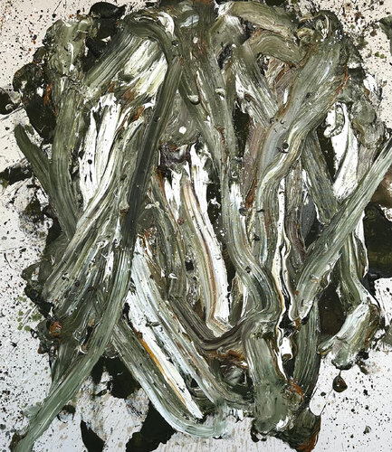 oliv/sienna/white I, 2023 van Ralph Slowik, Schilderij te koop op Singulart