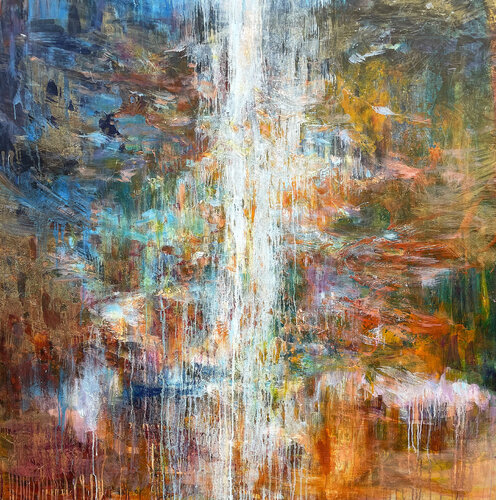 The dancing waterfall di Daphne Verheijke, Pittura in vendita su Singulart