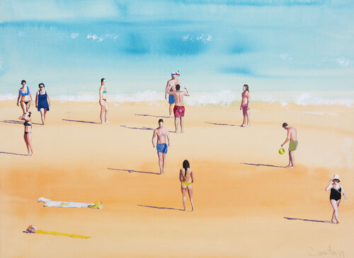 Shoreline fun II van Carlos Martin, Werk op papier te koop op Singulart