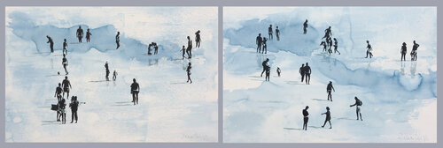 Santander low tide (diptych) Carlos Martin