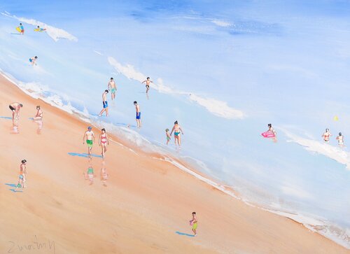 Zahara beach II van Carlos Martin, Werk op papier te koop op Singulart
