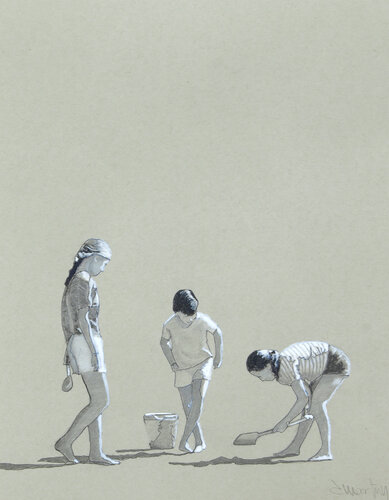Crab hunting sketch II van Carlos Martin, Tekening te koop op Singulart