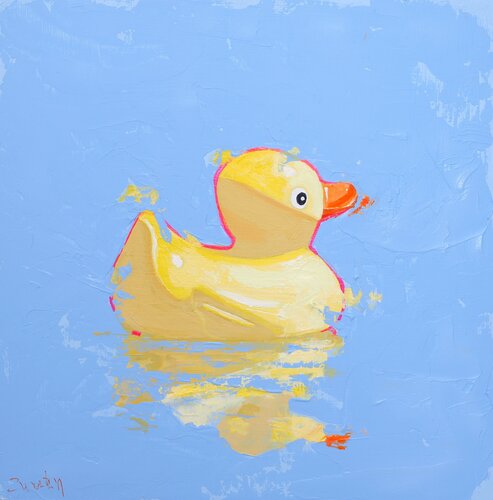 Rubber duck II di Carlos Martin, Pittura in vendita su Singulart