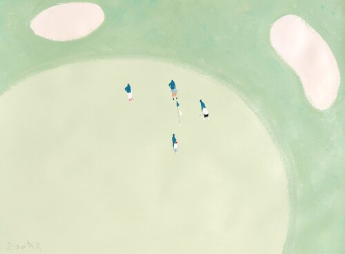 Golf day I von Carlos Martin, Malerei kaufen auf Singulart