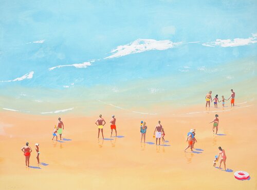 Sunny shorelife 3 van Carlos Martin, Werk op papier te koop op Singulart