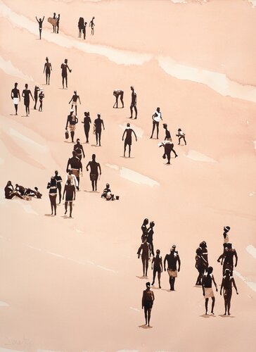 Coastal stroll von Carlos Martin, Werk auf Papier kaufen auf Singulart