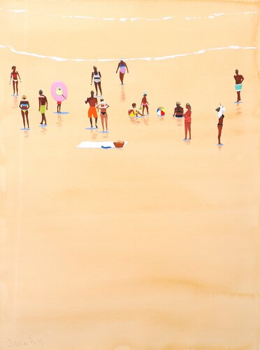 Beach time 77 by Carlos Martin, Work on Paper for Sale on Singulart