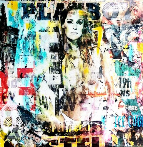 URSULA by A ROSEN (2022) : Other Media Acrylic, Collage on Canvas URSULA by A ROSEN (2022) : Other Media Acrylic, Collage on Canvas