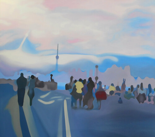 WAITING FOR THE FERRY - WARD’S ISLAND di Cem Basarir, Pittura in vendita su Singulart