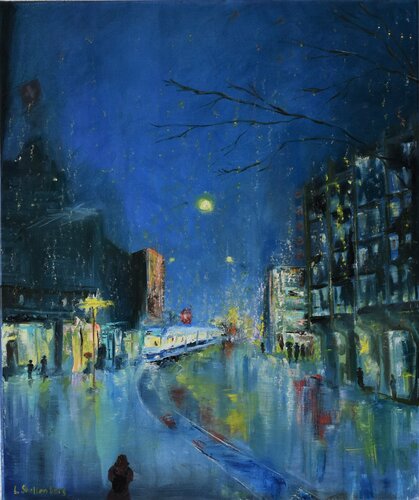 RAIN IN ZURICH par Lusie Schellenberg, Peinture en vente sur Singulart