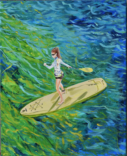 Rowing van Lusie Schellenberg, Schilderij te koop op Singulart