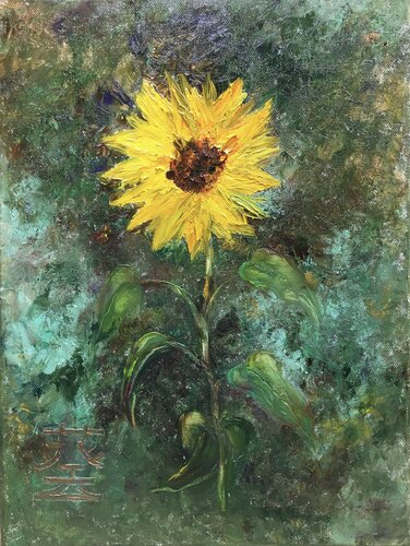 Sunflower van Lusie Schellenberg, Schilderij te koop op Singulart