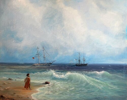 The sea shore di Lusie Schellenberg, Pittura in vendita su Singulart