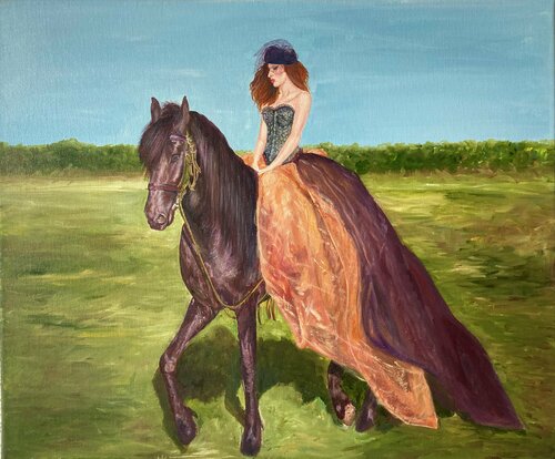 The Horsewoman von Lusie Schellenberg, Malerei kaufen auf Singulart