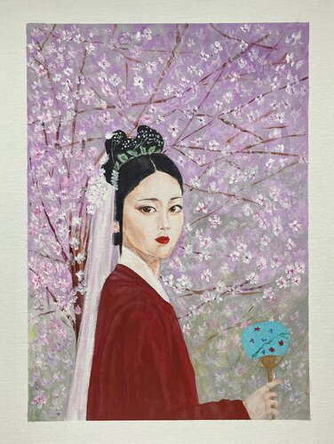 Sakura time by Lusie Schellenberg, 紙面作品 for Sale on Singulart
