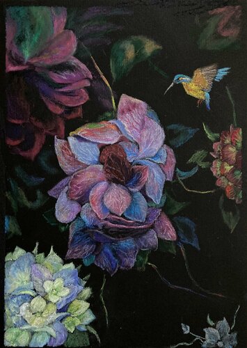 Hummingbirds de Lusie Schellenberg, Dibujo a la venta en Singulart