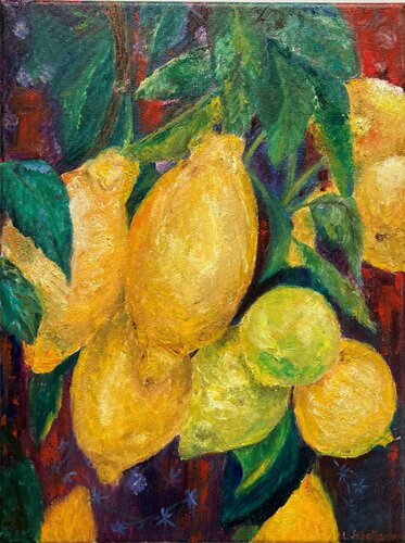 LEMONS van Lusie Schellenberg, Schilderij te koop op Singulart