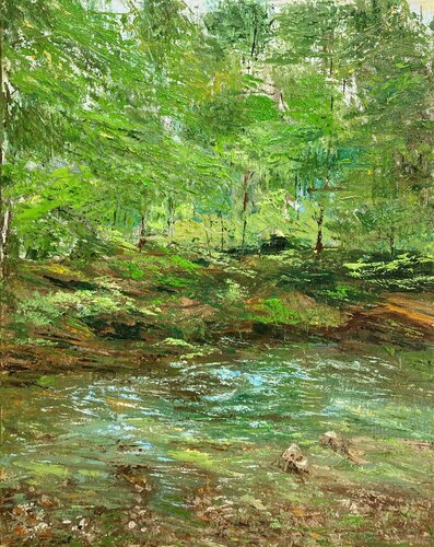 Freshness of greenery di Lusie Schellenberg, Pittura in vendita su Singulart