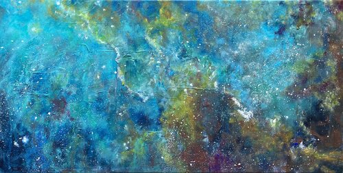 Night rhapsody of the cosmos . van Lusie Schellenberg, Schilderij te koop op Singulart