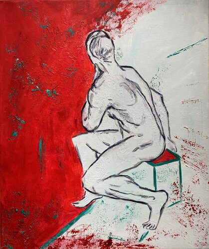 The green line di Lusie Schellenberg, Pittura in vendita su Singulart