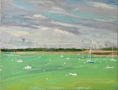 Le bassin d’Arcachon di Lusie Schellenberg, Pittura in vendita su Singulart