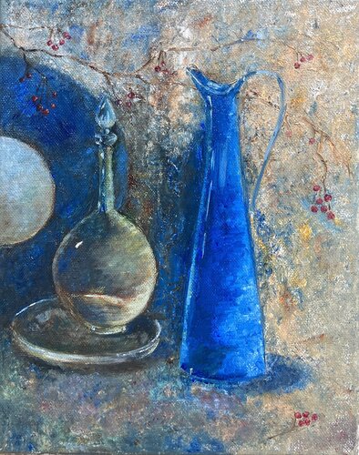 Blue light by Lusie Schellenberg, Painting for Sale on Singulart