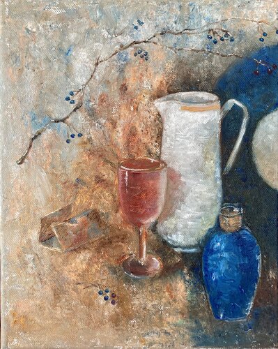 Blue light 1 by Lusie Schellenberg, 회화 for Sale on Singulart