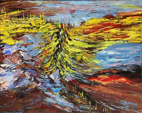 Dragon tail van Lusie Schellenberg, Schilderij te koop op Singulart